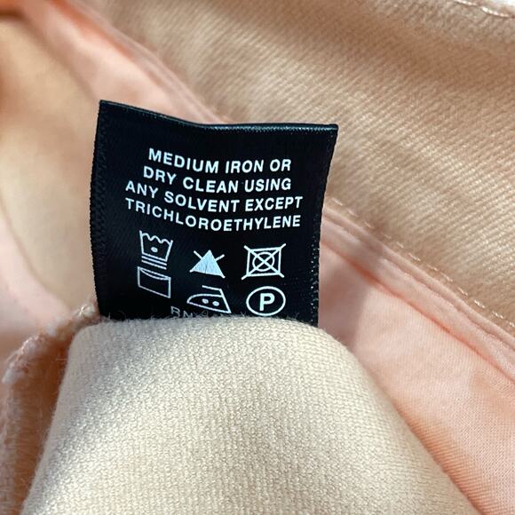 Lafayette 148 New York Cotton Twill Shorts Women 10 Peach Orange 9" Inseam - Picture 4 of 5